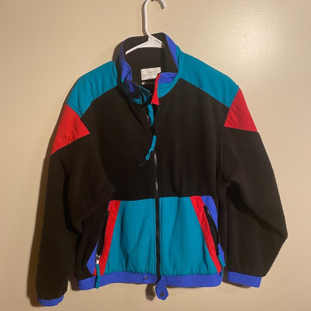 Vintage Urban Outfitters color block zip up